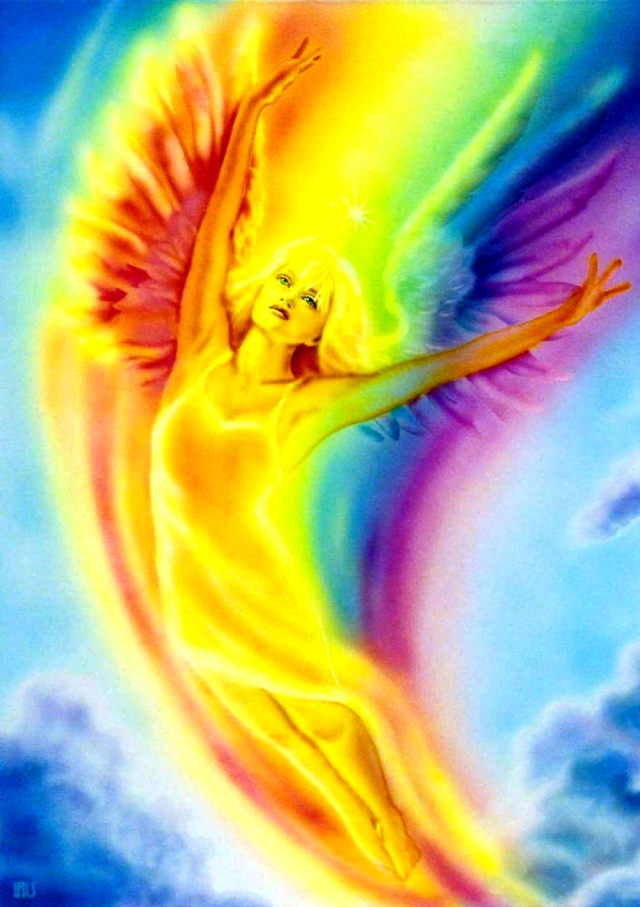 rainbow angel by lisa iris